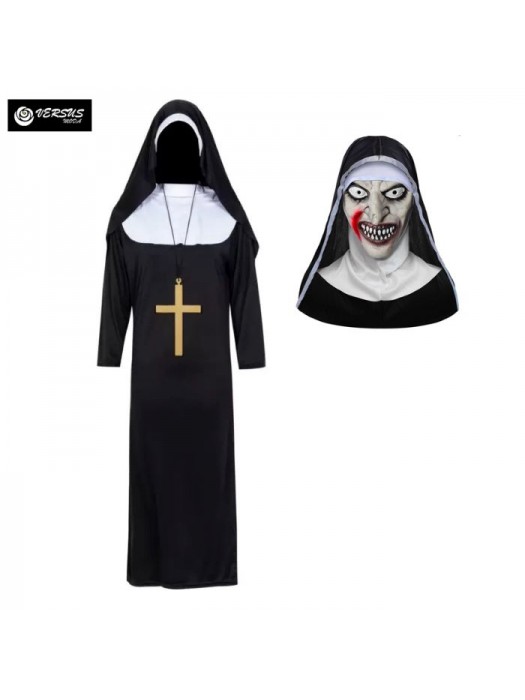 Condividi Vestito Carnevale Halloween Suora Vampiro Fantasma Cosplay Costume SUORA04  02